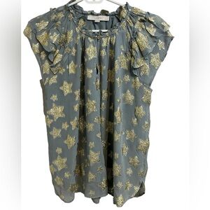 Cute gold star blouse